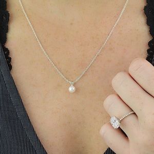 Brilliant Earth Akoya Pearl Earrings and Necklace set
